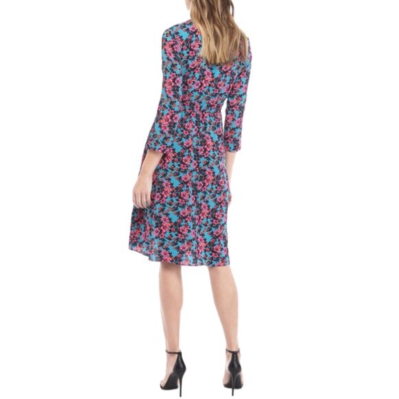 Cheztu Floral Print Wrap Dress Size 8 - Picture 2 of 8